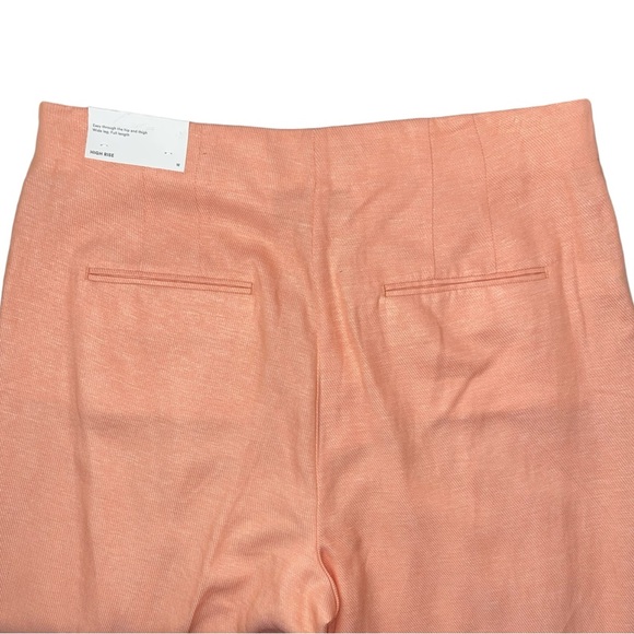 ANN TAYLOR ☆ Linen Blend Wide Leg High Rise Flat Front Pants - Picture 4 of 5